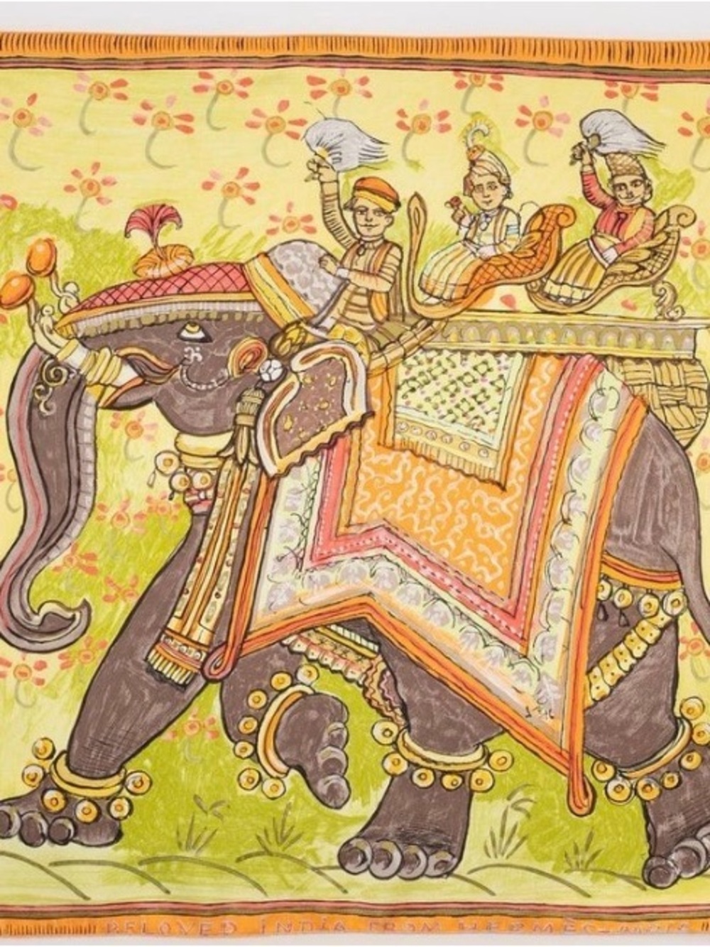 Hermes silk scarf Beloved from India collection Brand New never worn.